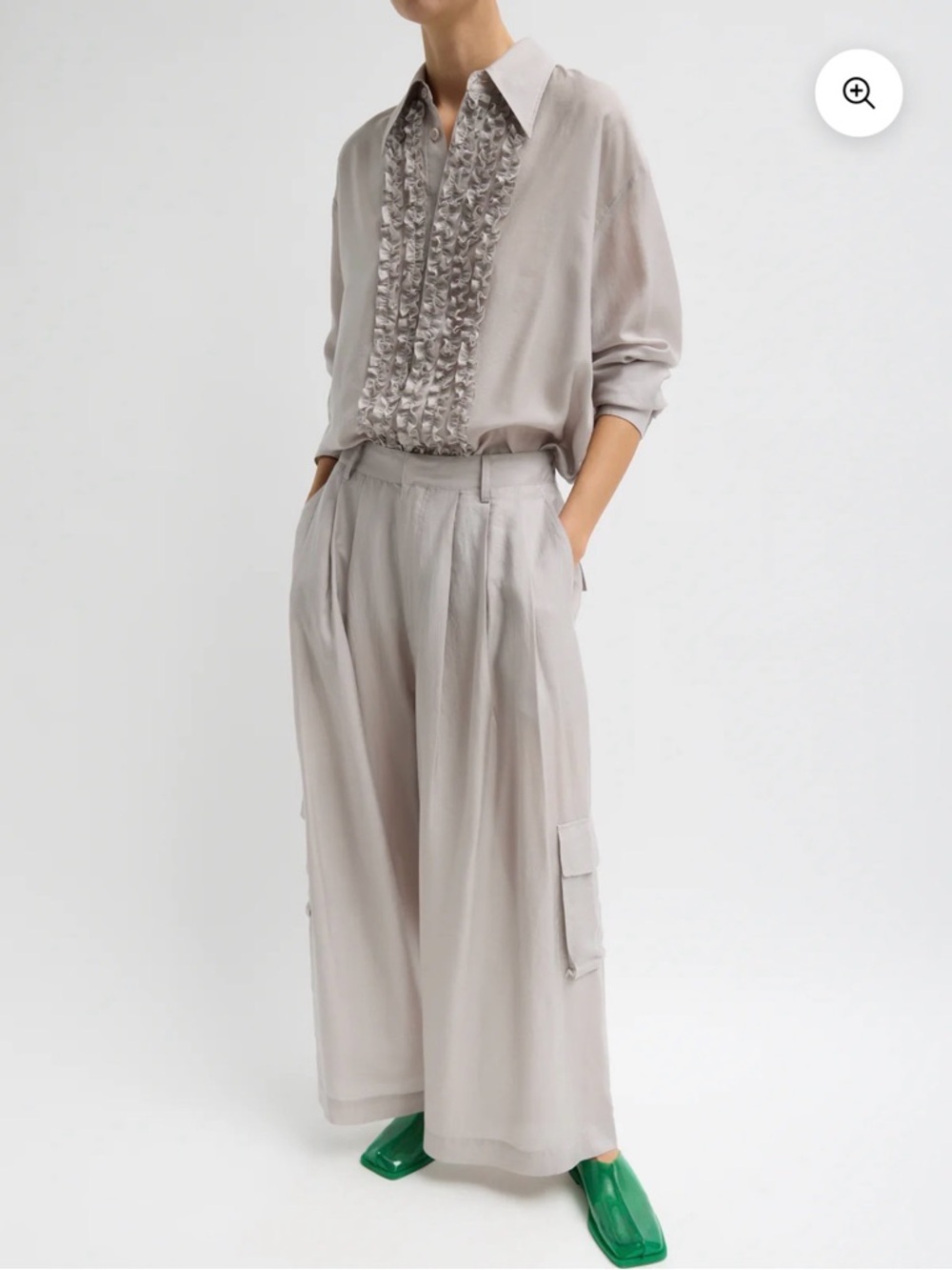 Tibi silk voile tuxedo easy shirt - Picture 3 of 7